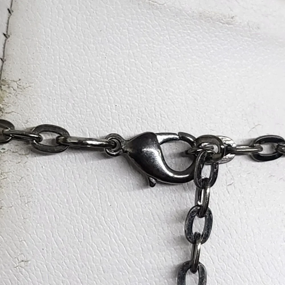 Gun Metal‎ And Glass Bead Necklace